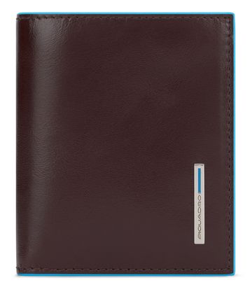 PIQUADRO Blue Square Vertical Slim Men´s Wallet RFID Mogano