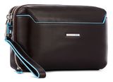 PIQUADRO Blue Square Wrist Clutch Mogano