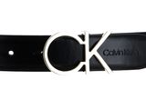 Calvin Klein Re-Lock CK Logo Belt 30MM W125 CK Black / Silver Calvin Klein Re-Lock CK Logo Belt 30MM W125 CK Black / Silver