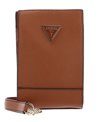 GUESS Noelle Chit Chat Phone Bag Light Cognac