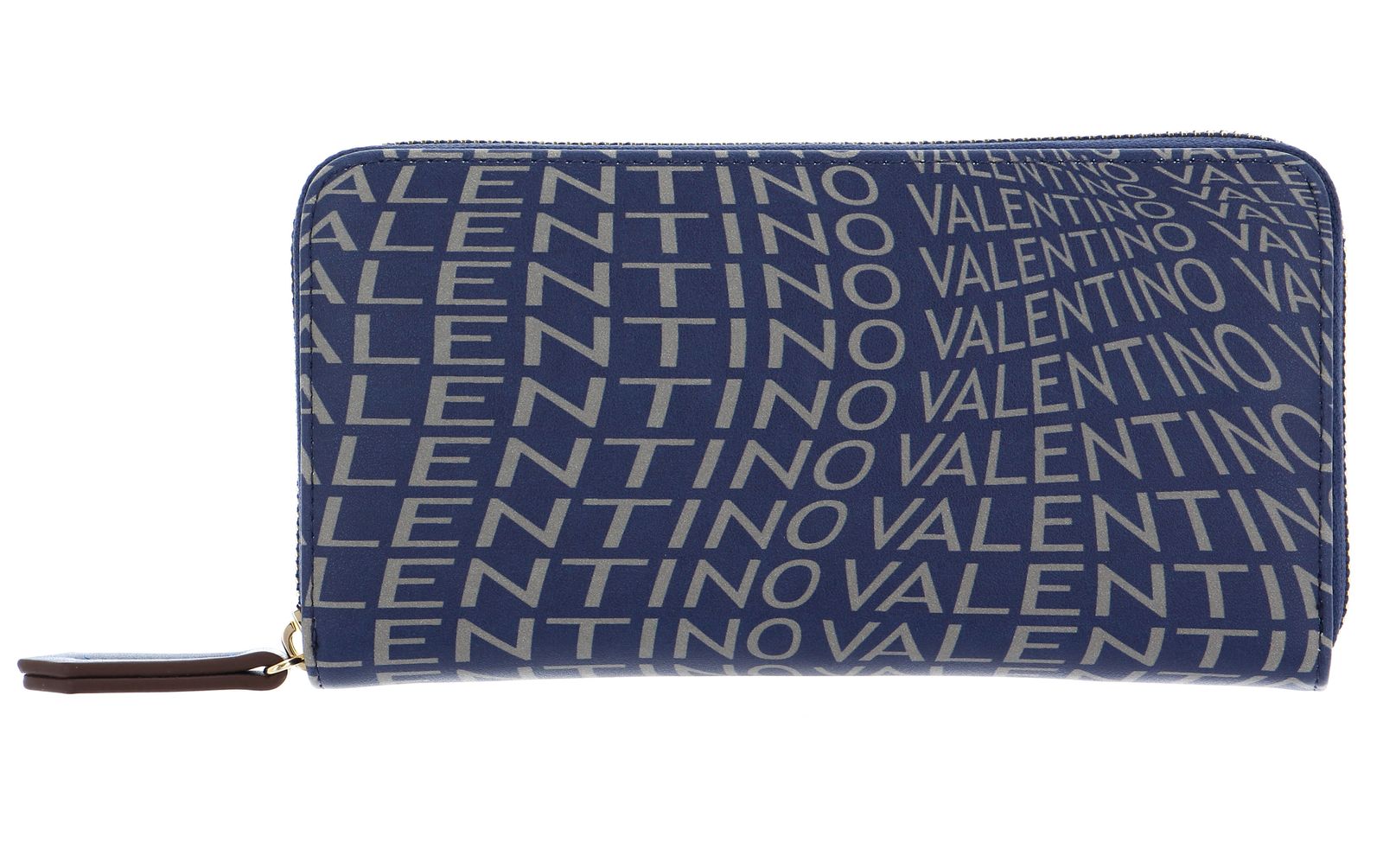 Valentino Brixton Portafoglio Zip Around Donna, Grigio Polvere, 19x10x2.5 Cm, 14 Scomparti Per Carte