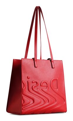 Desigual Psico Logo Merlov Shopping Bag Red