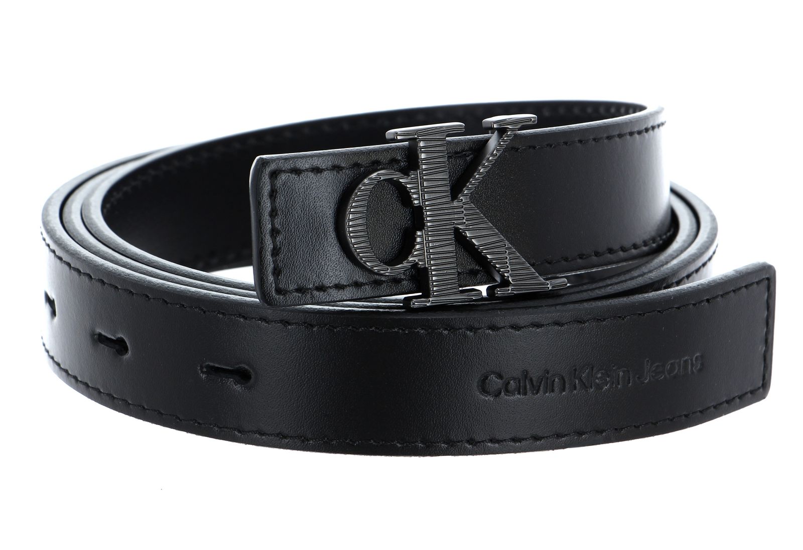 Calvin Klein CKJ Monogram Hardware Belt 25MM W100 Gürtel Black schwarz Neu  | eBay