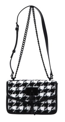 DKNY Elissa Shoulder Bag S Blk / Wht Hndstooth