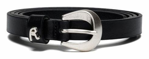 REPLAY Leather Belt Slim W100 Black