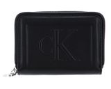 Calvin Klein CKJ Sculpted Med Zip Around Pipping Black Calvin Klein CKJ Sculpted Med Zip Around Pipping Black