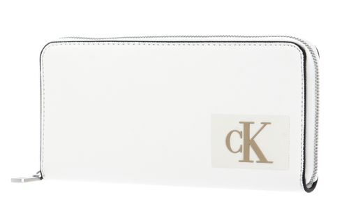 Calvin Klein CKJ Sculpted Zip Around Wallet Ivory