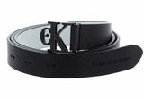 Calvin Klein Mono Hardware Leather Belt 25MM W95 Black