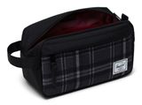 Herschel Chapter Travel Kit Black / Grayscale Plaid