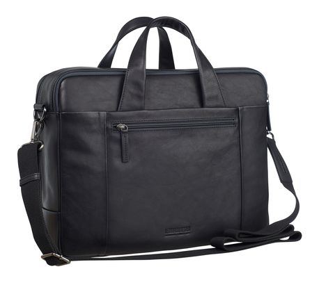 LEONHARD HEYDEN Hamburg Zipped Briefcase 2 Compartments M Black