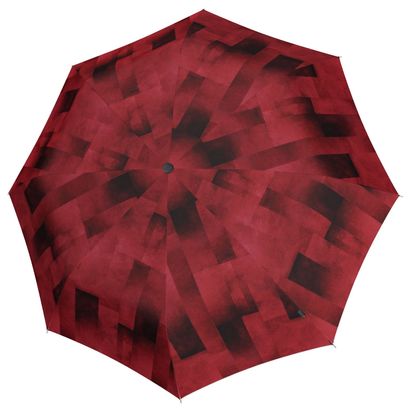 Knirps T.260 Medium Duomatic Crook Handle Clear Fire Knirps T.260 Medium Duomatic Crook Handle Clear Fire