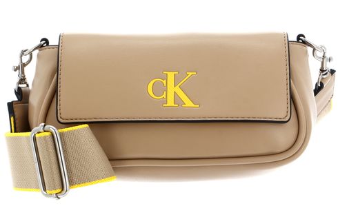Calvin Klein CKJ Sleek EW Flap Convertible Shoulder Bag 20 Solid Travertine