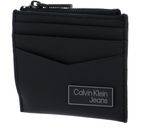 Calvin Klein CKJ Logo Plaque ID Cardholder With Zip Black Calvin Klein CKJ Logo Plaque ID Cardholder With Zip Black