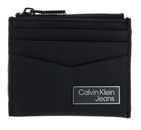 Calvin Klein CKJ Logo Plaque ID Cardholder With Zip Black Calvin Klein CKJ Logo Plaque ID Cardholder With Zip Black