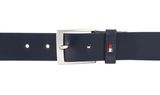 TOMMY HILFIGER Adan Leather Belt 3.5 W100 Space Blue TOMMY HILFIGER Adan Leather Belt 3.5 W100 Space Blue