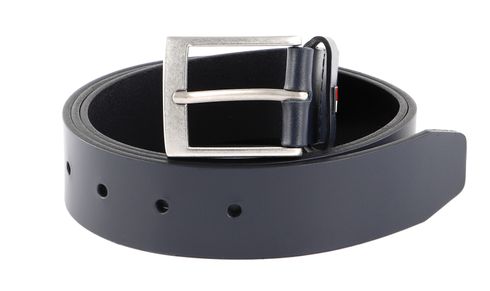 TOMMY HILFIGER Adan Leather Belt 3.5 W110 Space Blue