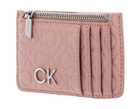 Calvin Klein Re - Lock Cardholder Zip EMB Mono Cafe Au Lait