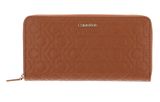 Calvin Klein CK Must Zip Around Wallet Embossed L Cognac Calvin Klein CK Must Zip Around Wallet Embossed L Cognac