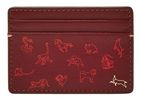 FOSSIL Steven Card Case Red Velvet