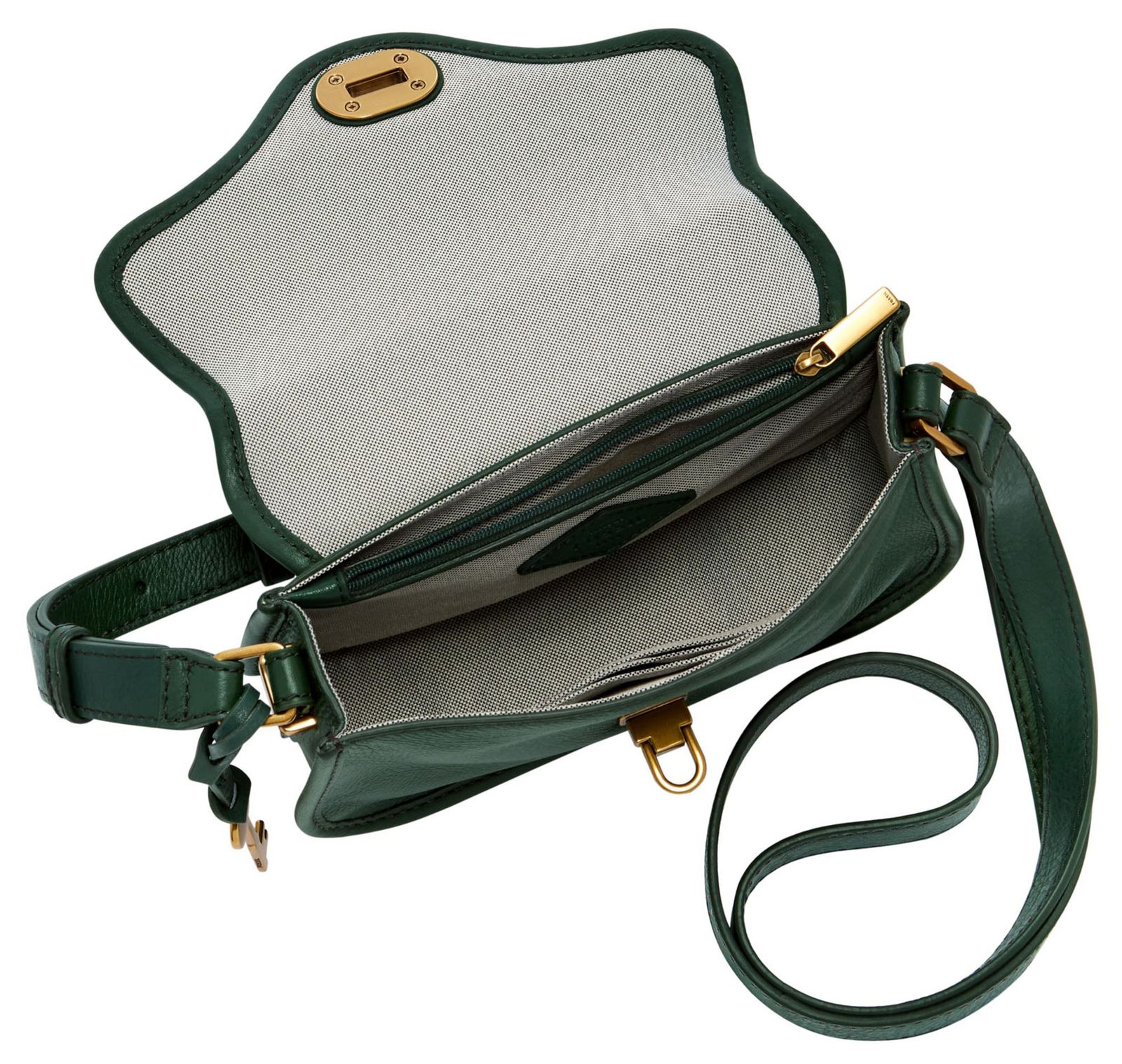 FOSSIL cross body bag Heritage Flap Crossbody Bag S Pine Green Buy