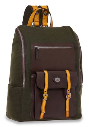 THE BRIDGE Loden Capsule Backpack Zip Around Castagna / Verde / Rute