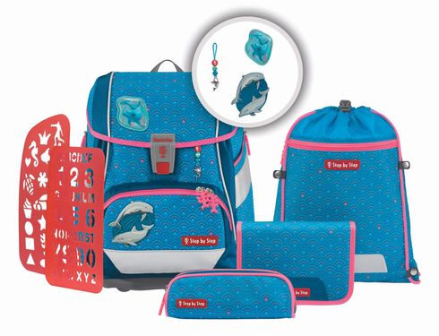 Step by Step 2in1 Plus Schulranzen-Set 6-teilig Dolphin Pippa