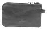 Esquire Logo Key Case with Zip Black