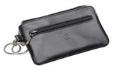 Esquire Logo Key Case with Zip Black