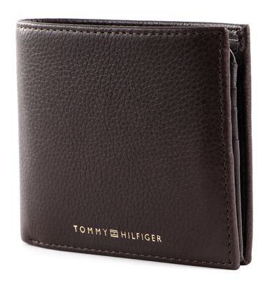 TOMMY HILFIGER TH Premium Leather CC Flap and Coin Cognac