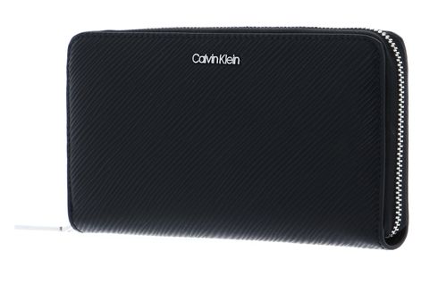 Calvin Klein CK Elevated Zip Around Wallet Saffiano L CK Black