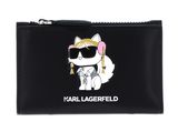 KARL LAGERFELD Superstar Capsule K / Superstars Zip Card Holder Black KARL LAGERFELD Superstar Capsule K / Superstars Zip Card Holder Black
