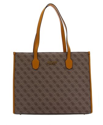 GUESS Silvana Tote Latte Logo / Yellow