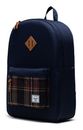 Herschel Heritage Backpack Peacoat / Peacoat Plaid Herschel Heritage Backpack Peacoat / Peacoat Plaid