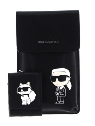 KARL LAGERFELD K / Ikonik 2.0 Leather Multpouch Black