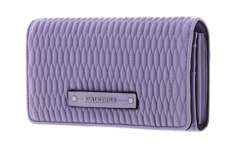 KARL LAGERFELD K / Kushion Quilt Cont Flap Wallet Pastel Lilac