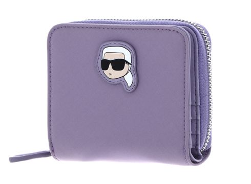 KARL LAGERFELD K / Ikonik 2.0 Nylon Sm Zip Wallet Pastel Lilac