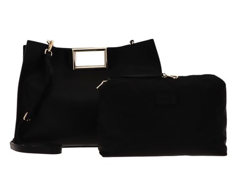 SEIDENFELT MANUFAKTUR Bjerre Long Shopper Black / Gold