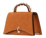 SEIDENFELT MANUFAKTUR Vium Handbag with lock Dark Honey / Gold SEIDENFELT MANUFAKTUR Vium Handbag with lock Dark Honey / Gold