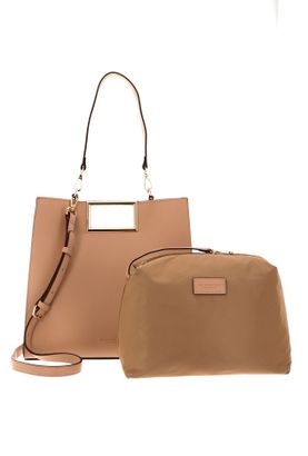 SEIDENFELT MANUFAKTUR Bjerre Hobo Bag Cookie Dough / Gold