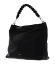 abro Leather Dalia Hobo Bag Poppy Black / Nickel