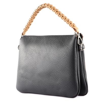 Sac Bandoulière Gianni Chiarini Kate En Cuir De Vache Noir - Neuf Avec étiquettes - Vintage