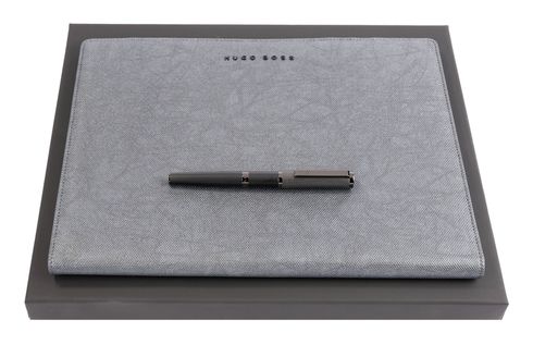 HUGO BOSS Gleam Writing Set L Grey / Gun