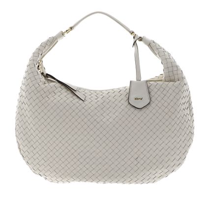 abro Leather Piuma Weaving Hobo Bag Nana Cream