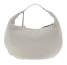 abro Leather Piuma Weaving Hobo Bag Nana Cream