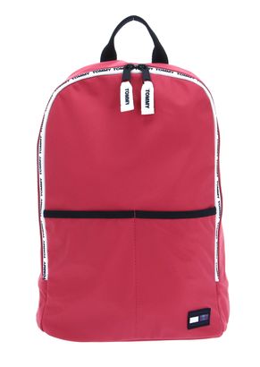 TOMMY HILFIGER Hero Eastcoast Prep Tommy Tape Backpack Washed Crimson Colorblock