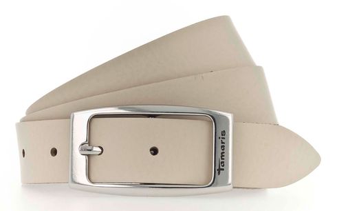 Tamaris Leather Belt W75 Vanilla