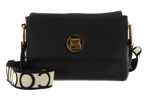 COCCINELLE Liya Signature Handbag Grained Leather Noir