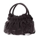 COCCINELLE Croisette Rock Handbag Craquele Leather Darkbrown COCCINELLE Croisette Rock Handbag Craquele Leather Darkbrown