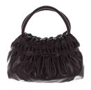 COCCINELLE Croisette Rock Handbag Craquele Leather Darkbrown COCCINELLE Croisette Rock Handbag Craquele Leather Darkbrown