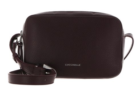 COCCINELLE Gleen Handbag Grained Leather Darkbrown